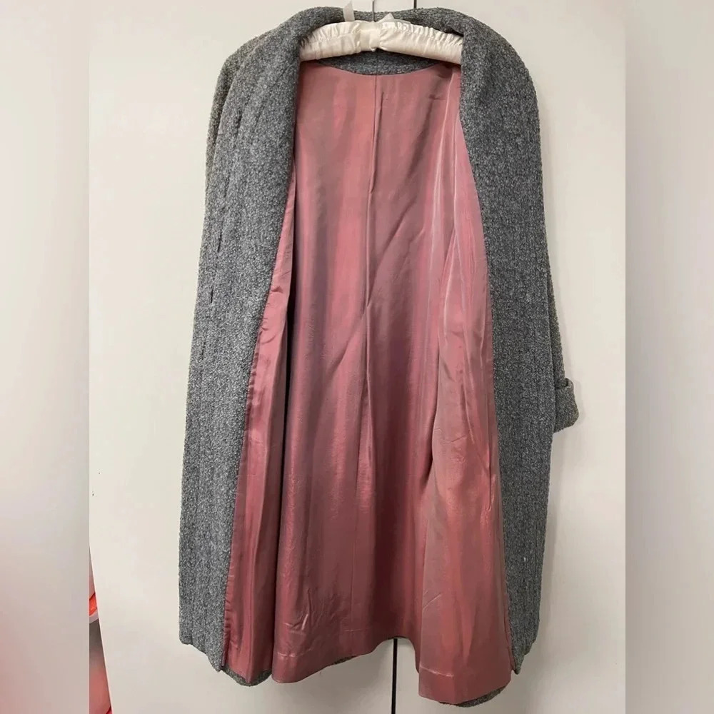 Fabulous 1950s Vintage Gray Ladies Coat- Size XL - Picture 3 of 7